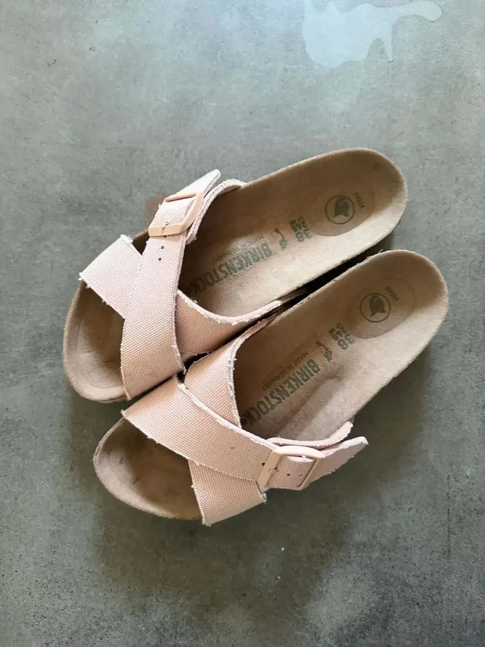 Birkenstock Siena Vegan Textile Sandals in Soft Pink